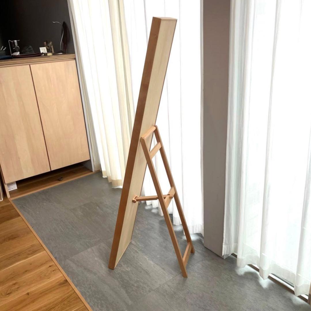 【送料込み】 木製ミラー 職人手作り 国産ブナ 姿見