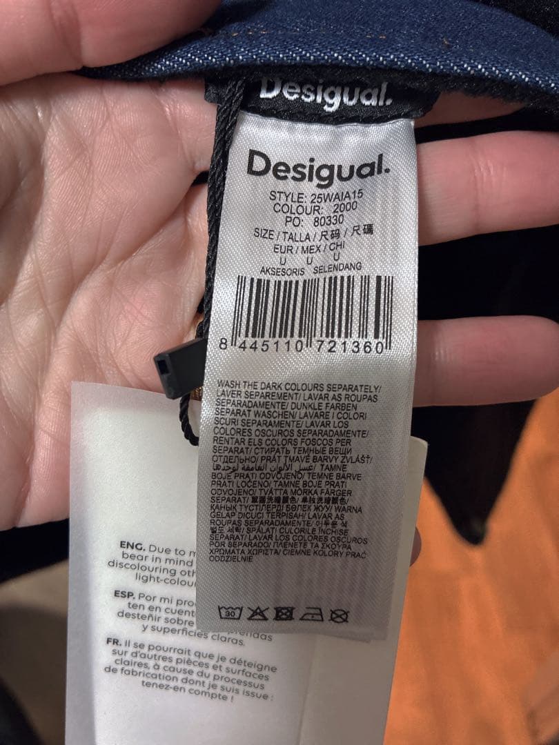 新品未使用タグ付き　desigual デニム　ポンチョ　デジグアル