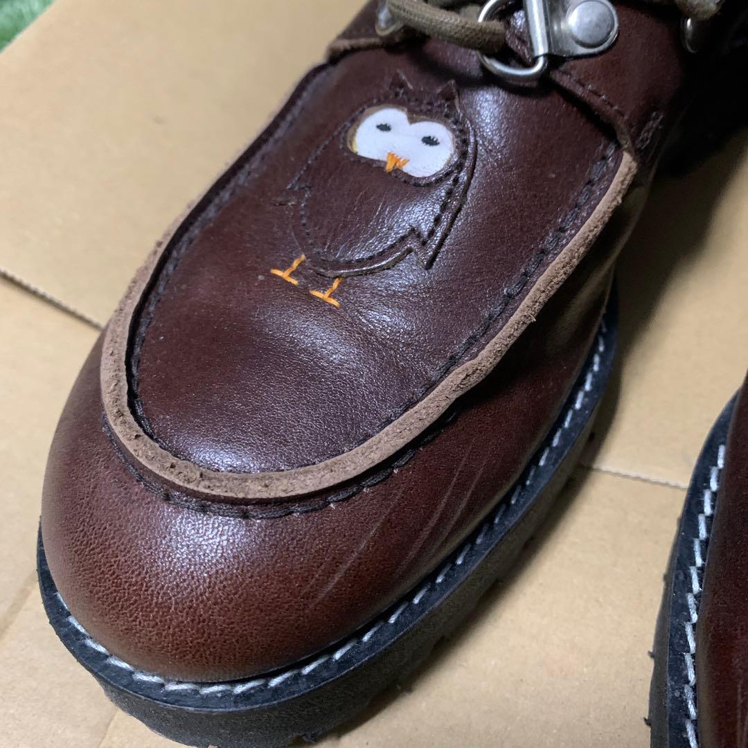 Ne-net フクロウ　ホーホーブーツ　レザーシューズ