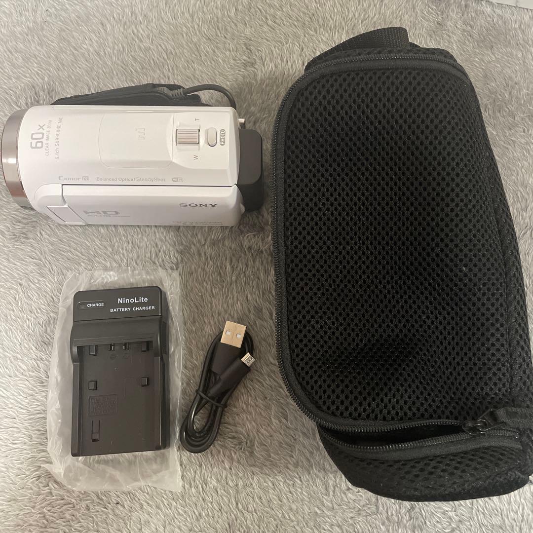 ★美品★ ビデオカメラ Sony ソニー HDR-CX675 ホワイト　白