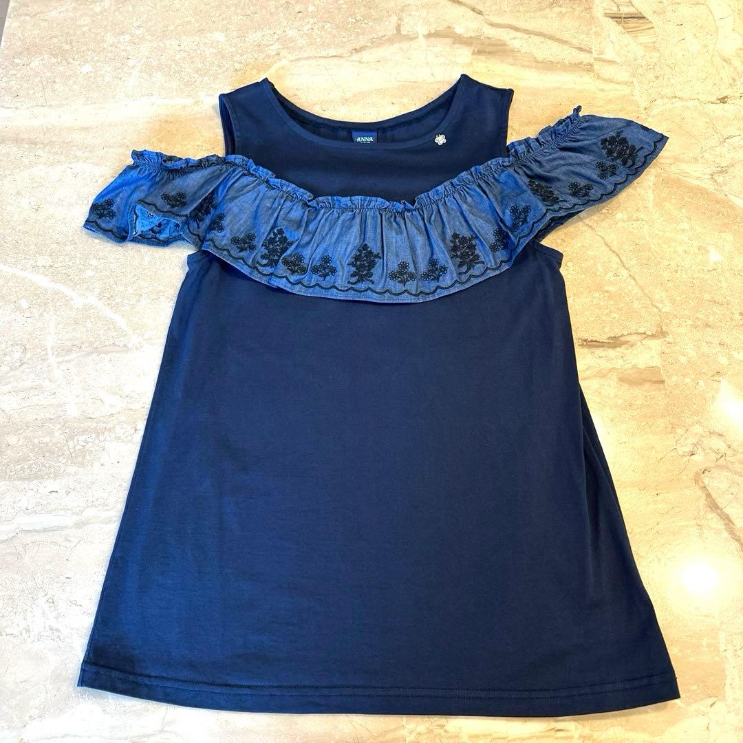 アナスイミニ 160【極美品】スカラ刺繍Tシャツ＆キュロット