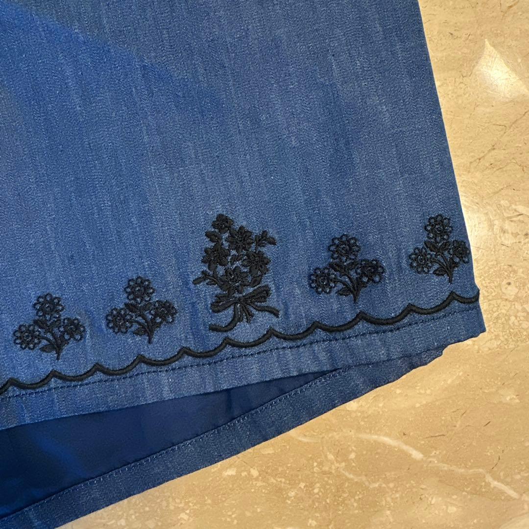 アナスイミニ 160【極美品】スカラ刺繍Tシャツ＆キュロット