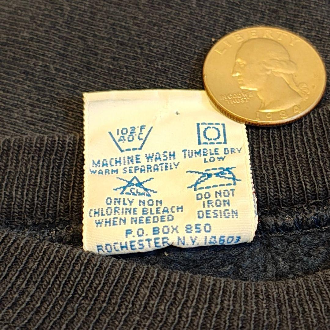 か*様 90s Champion リバースウィーブ 目あり XL 刺繍タグ 紺