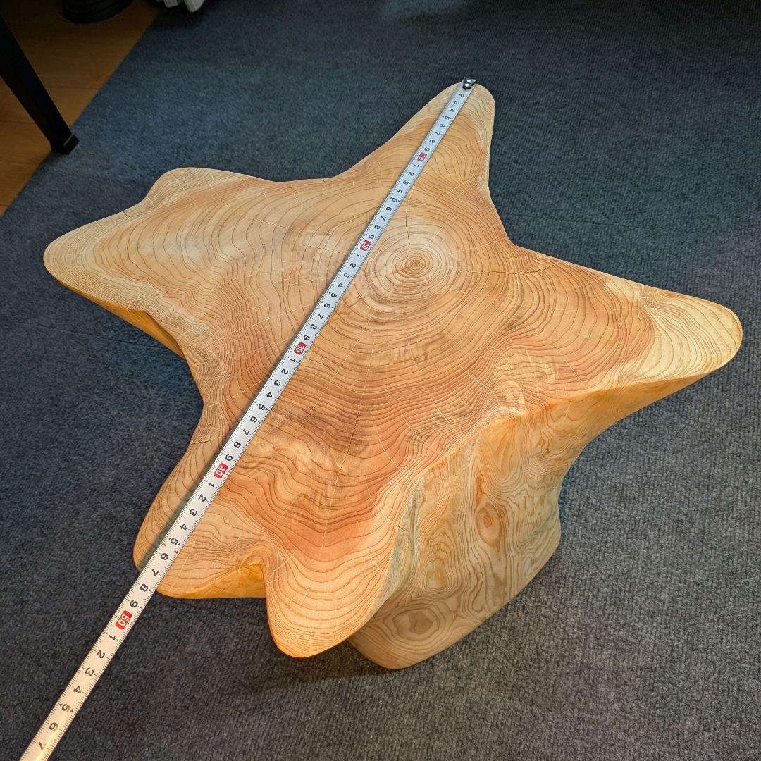 檜　切り株　丸太　椅子　スツール　テーブル　高さ約34㎝