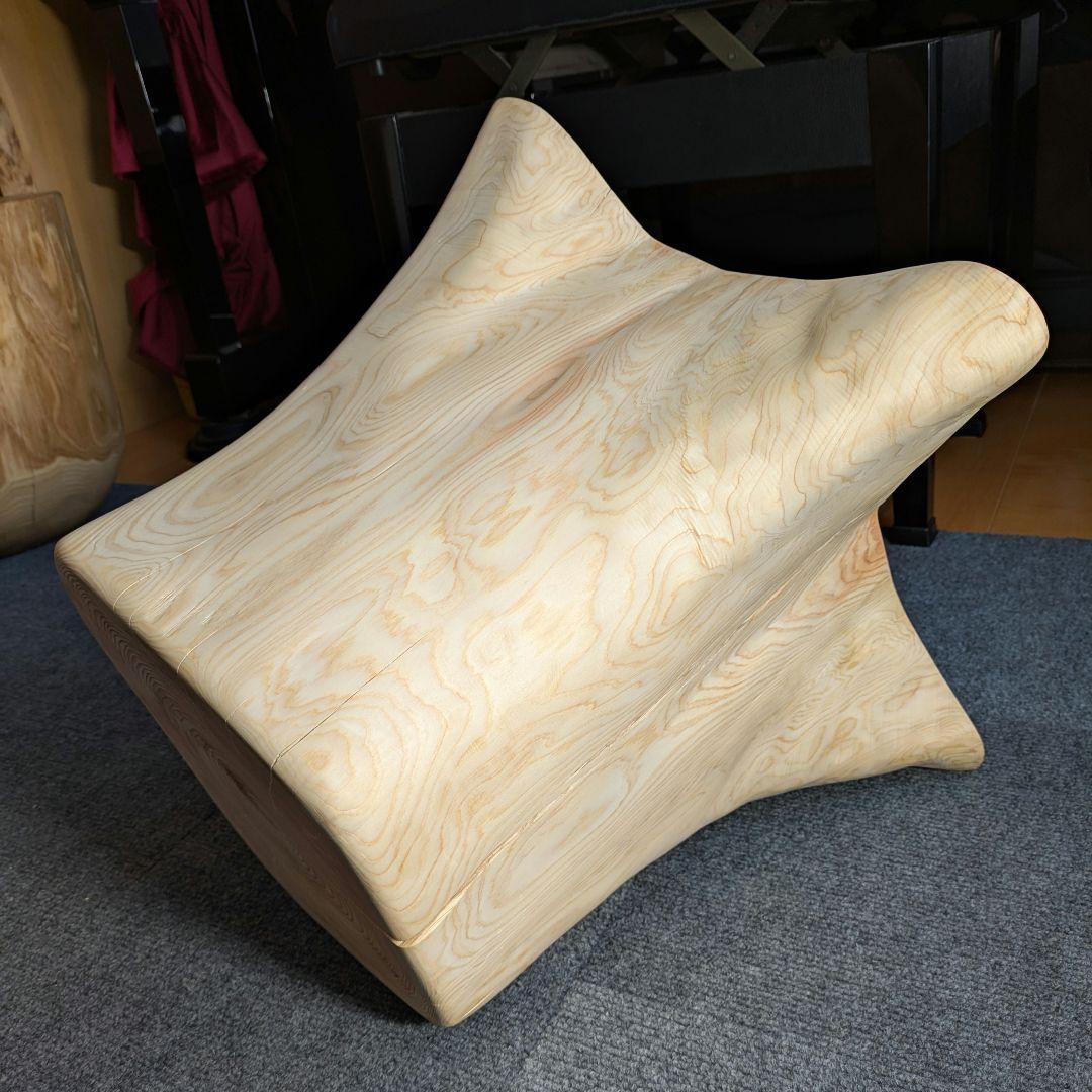 檜　切り株　丸太　椅子　スツール　テーブル　高さ約34㎝