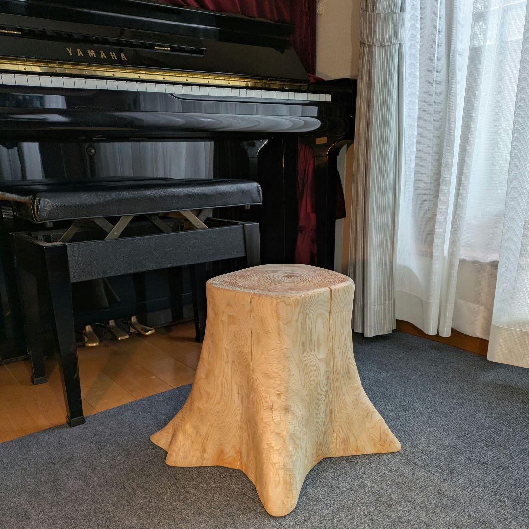 檜　切り株　丸太　椅子　スツール　テーブル　高さ約34㎝