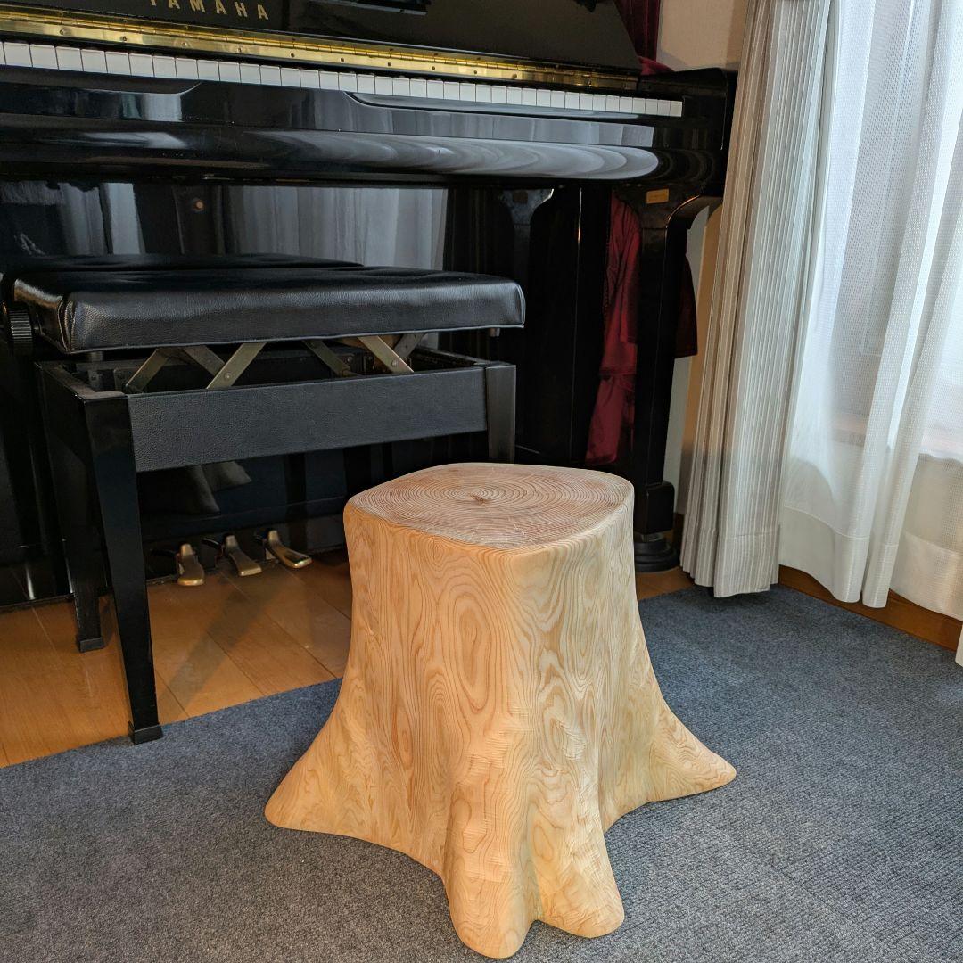 檜　切り株　丸太　椅子　スツール　テーブル　高さ約34㎝