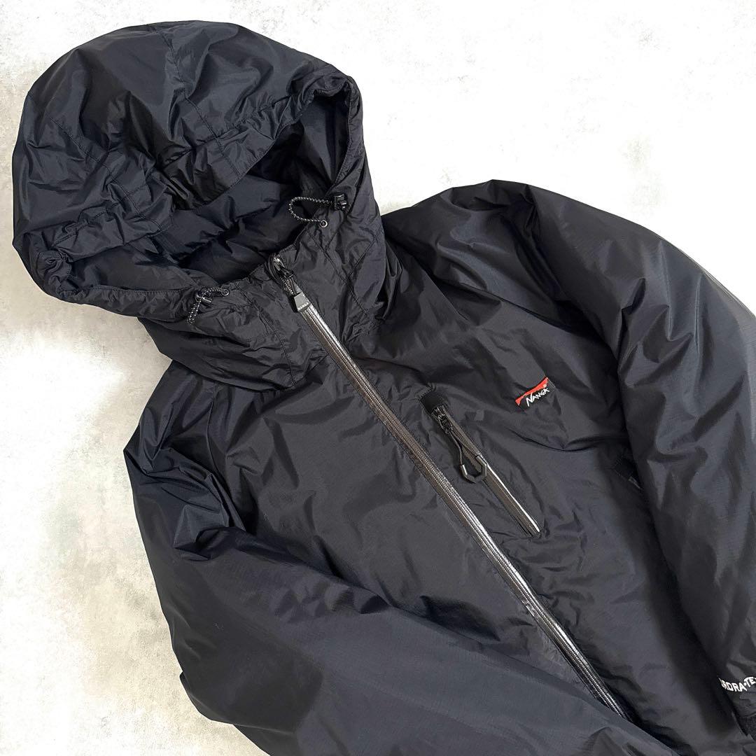 NANGAクラシックロゴ オーロラテックスダウンジャケット メンズ M ブラック