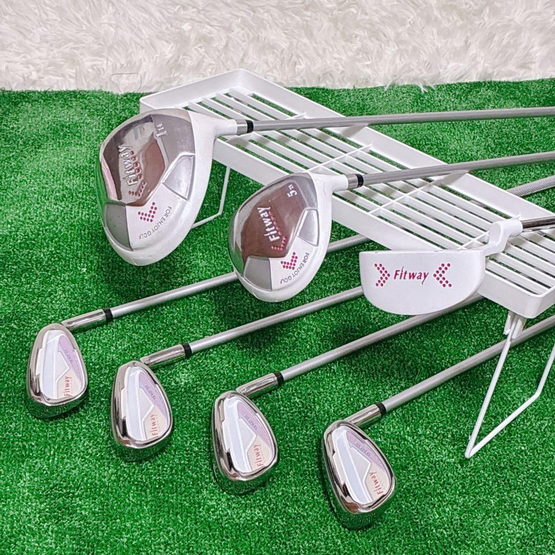 初心者向　Fitway レディースセット　7本 キャディバッグ付 すぐ始められる