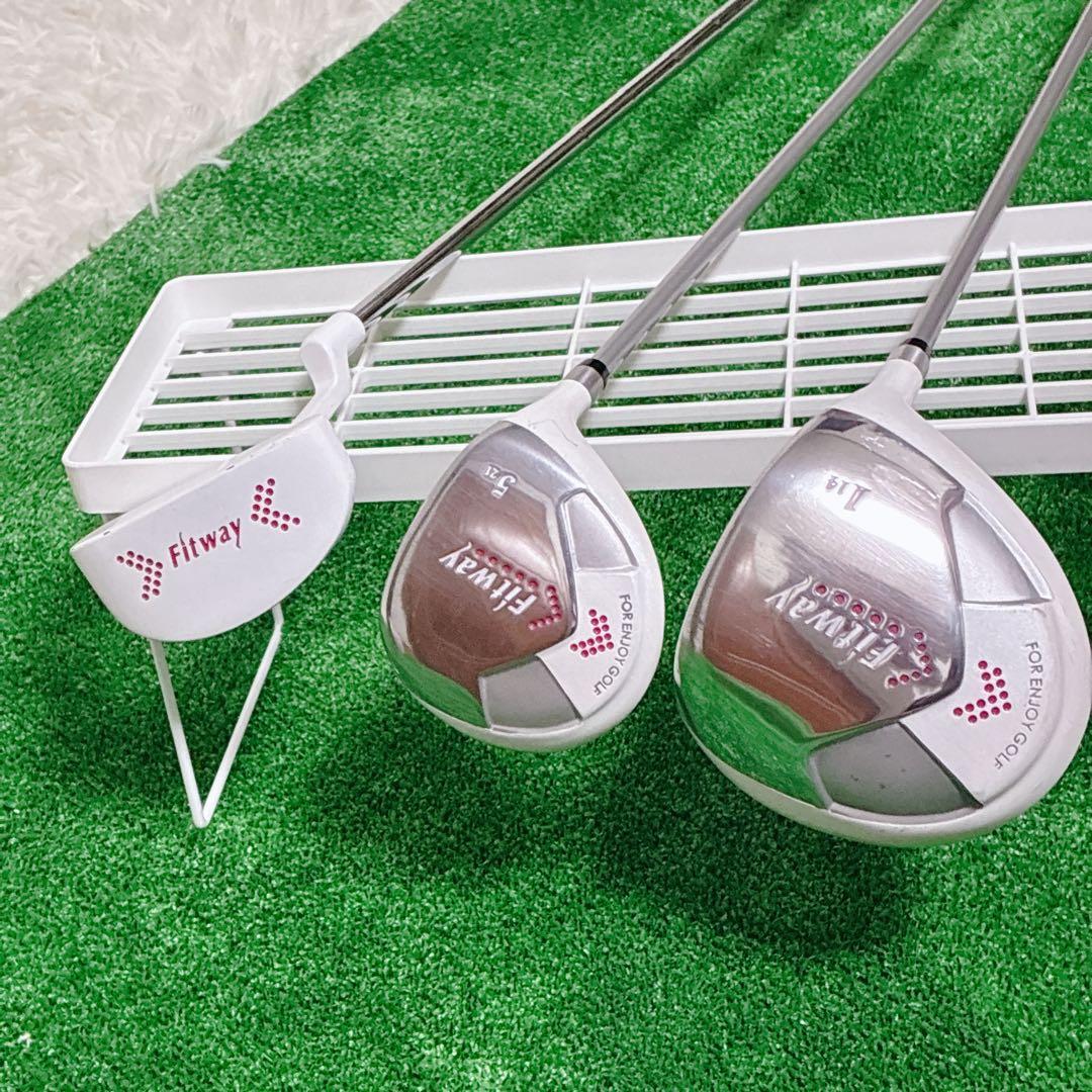 初心者向　Fitway レディースセット　7本 キャディバッグ付 すぐ始められる