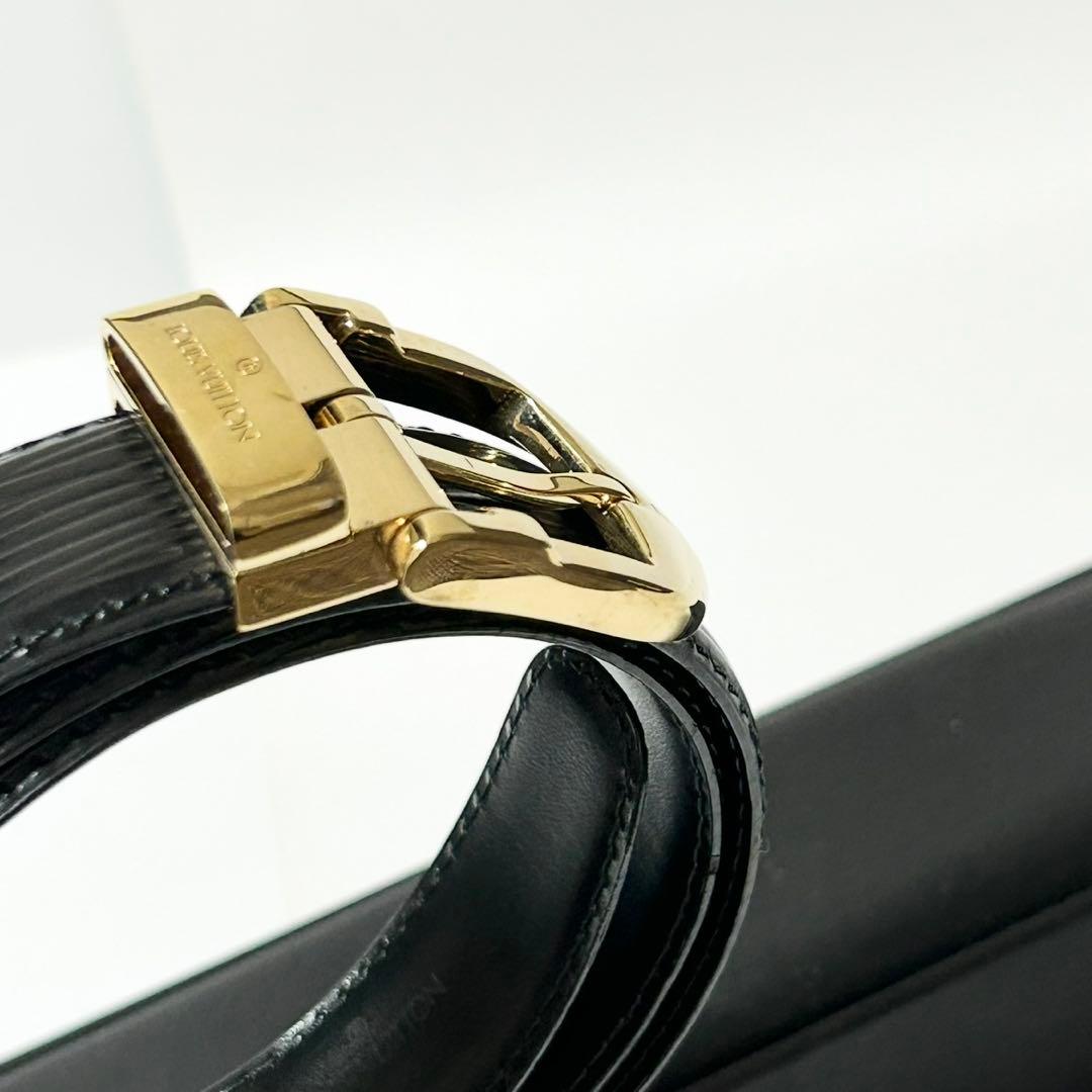 美品 ルイヴィトン ベルト M6832 エピ サンチュール クラシック ブラック