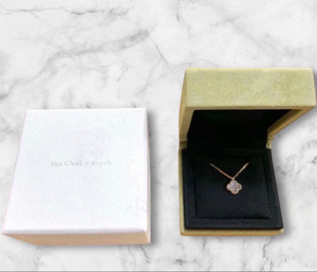 【極美品】ヴァンクリーフ&アーペルスウィートアルハンブラネックレス カーネリアン