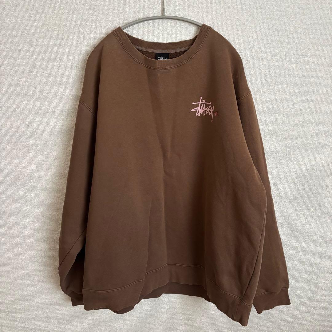 STUSSY ステューシー　スウェット　ブラウン　XL