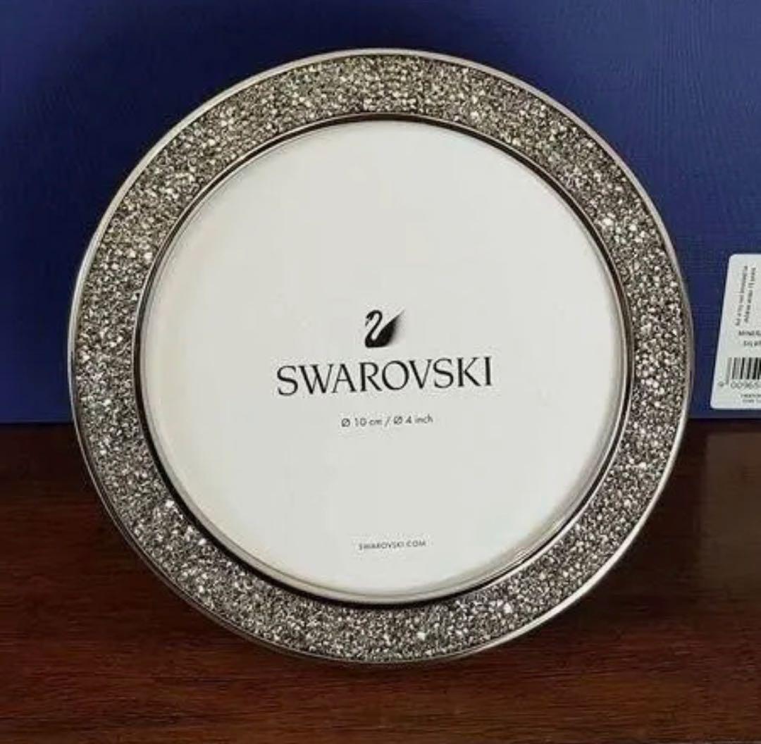 新品 スワロフスキー 写真立て ラウンド型 Minera