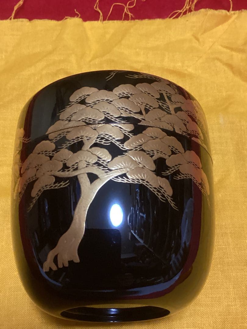 茶道具　大棗　山中塗　塩釜蒔絵　岡澤起幸