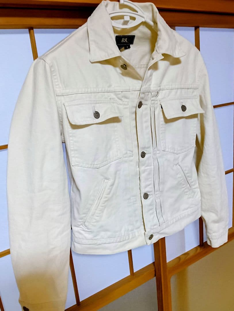 ラルフローレンダブルアールエルホワイト デニムジャケット