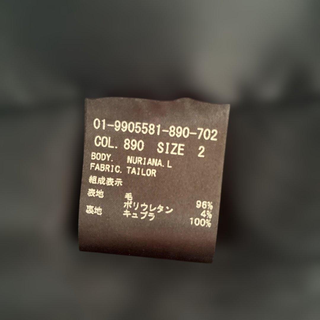 美品　Theoryノーカラージャケット ワンピーススーツ セットアップ ネイビー