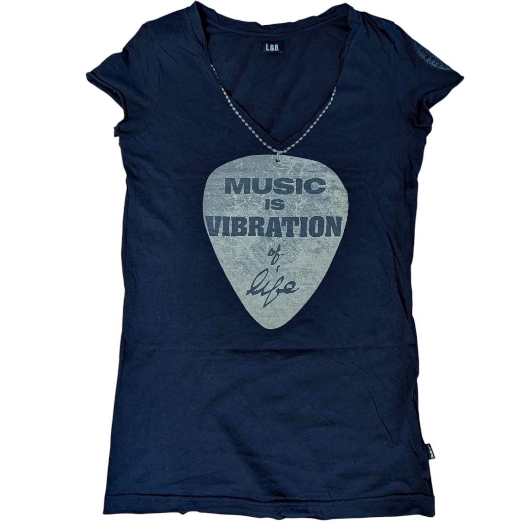 LGB レア MUSIC Ｔシャツ カットソー ブラック 美品