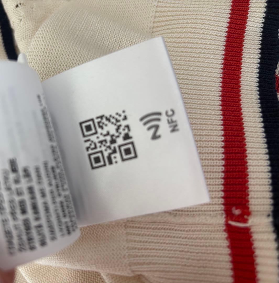 m.ha 　　MIU MIU ホワイト 半袖ポロシャツ