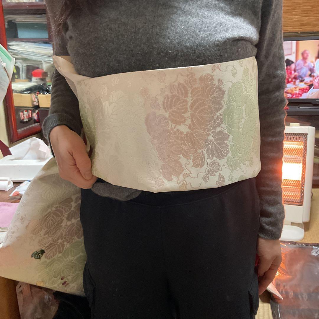 螺鈿作家藤本隆士　袋帯 植物模様