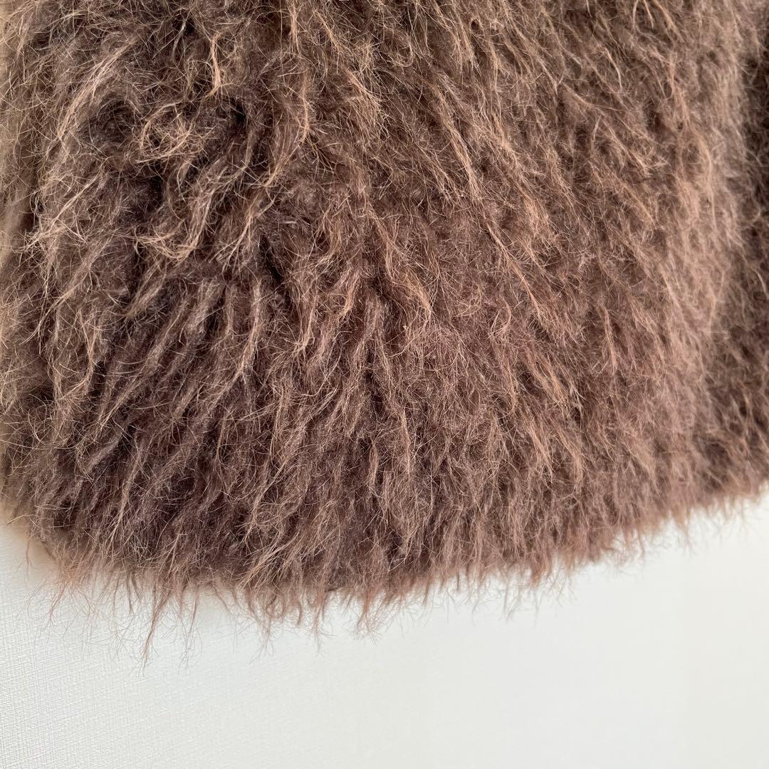 【美品】GALLARDAGALANTE フェイクファーベスト ブラウン