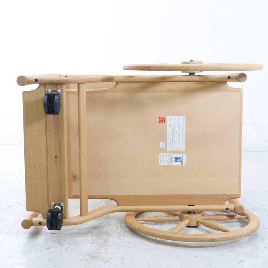 状態良好 CONDE HOUSE キッチンワゴン ナラ材 ボトルホルダー付き