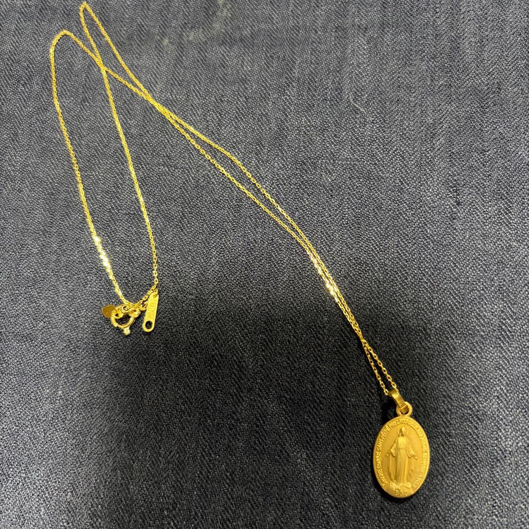 K24 ネックレス　あずきチェーン　45㎝　24金　mai.レレレ　マリア