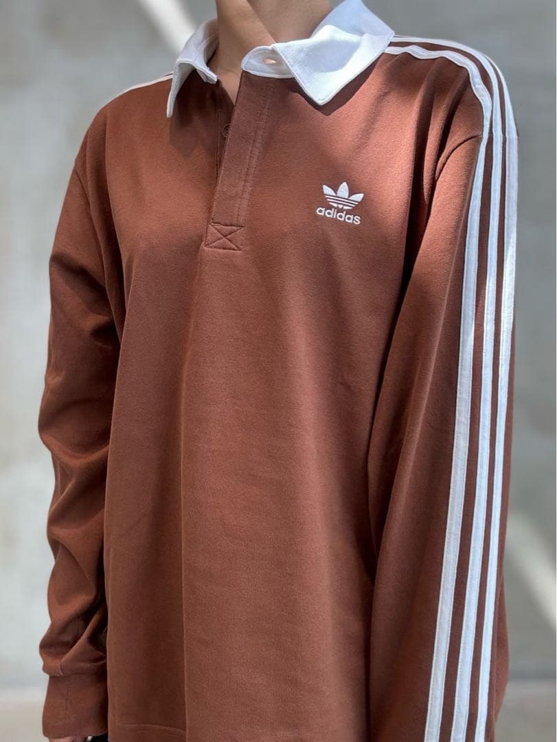 アディダス オリジナルス ラグビー ポロシャツ 長袖 シャツ
