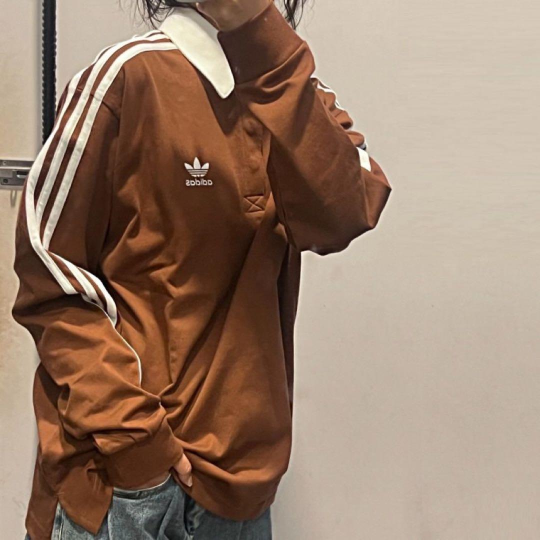 アディダス オリジナルス ラグビー ポロシャツ 長袖 シャツ