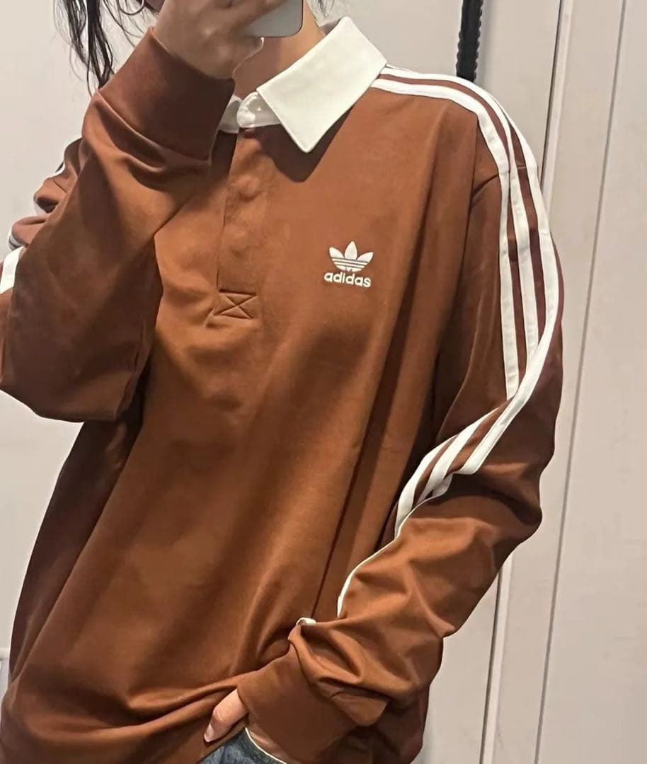 アディダス オリジナルス ラグビー ポロシャツ 長袖 シャツ