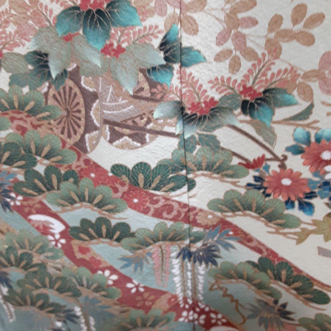 リメイク着物ロングワンピースボレロ付き正絹Ｌ色留袖