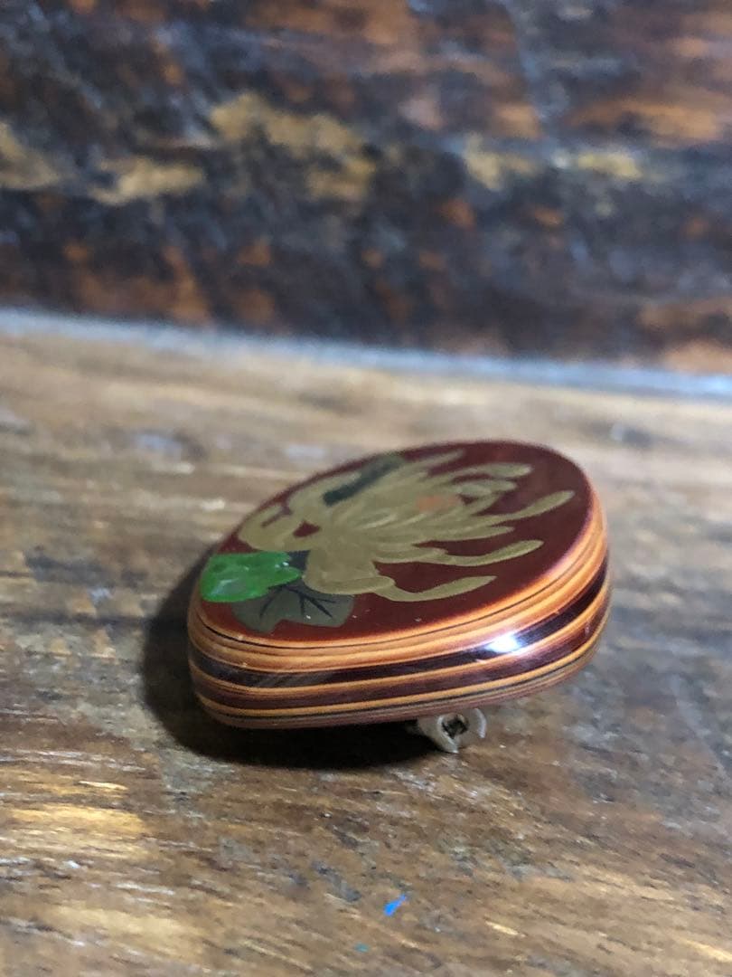 本金蒔絵　ブローチ