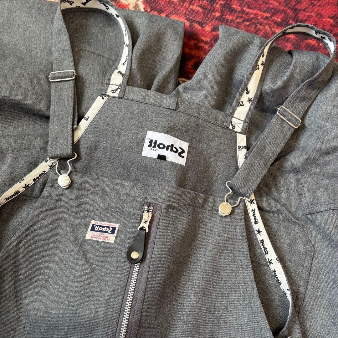 Schott グレー オーバーオール　Lサイズ