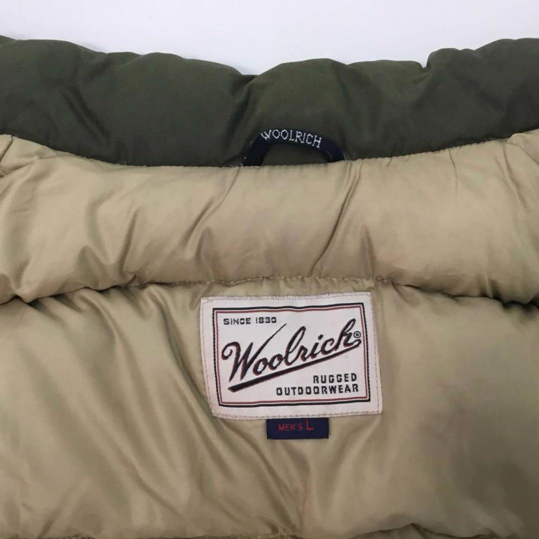 90s Woolrich オリーブ カーキ ダウンベスト　Lサイズ