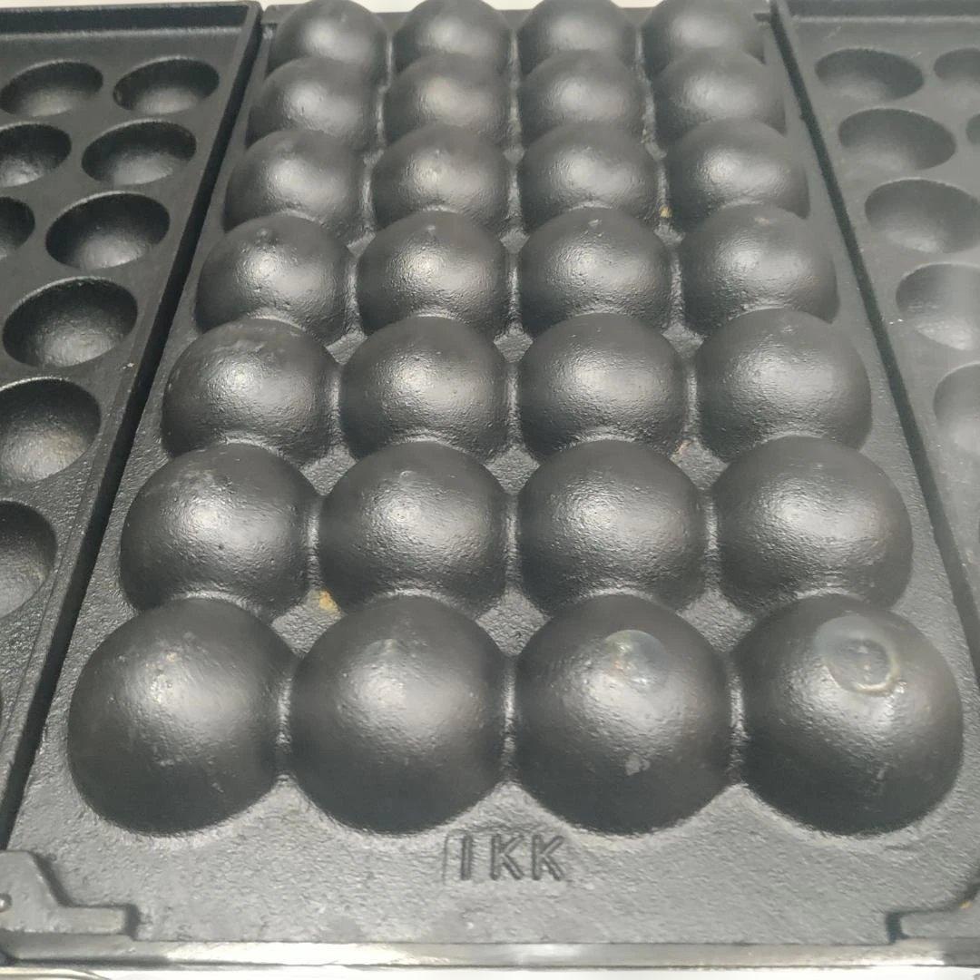 たこ焼き鉄板のみ28穴×3連（3枚）フチ高 鉄鋳物 283SH用　IKK伊東金属