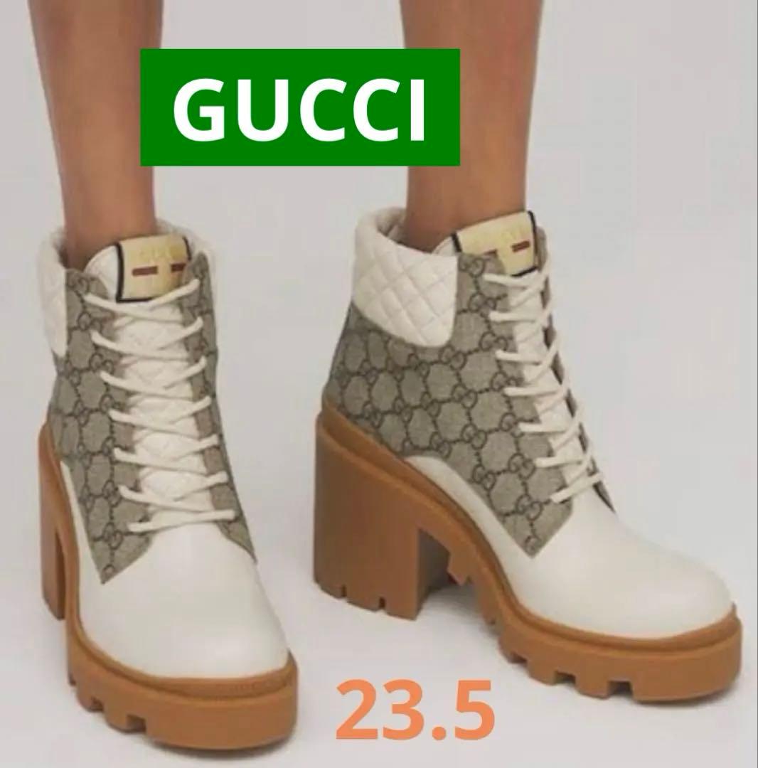 【超美品】グッチGGスプリーム アンクルブーツ36 1/2 23.5cm