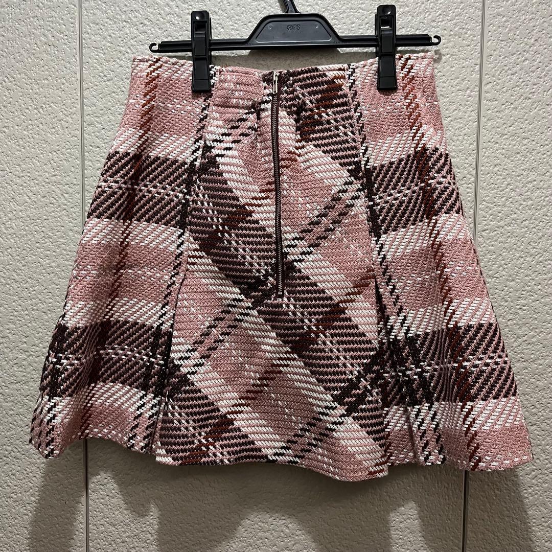 SNIDEL ロービングチェックミニスカート スナイデル