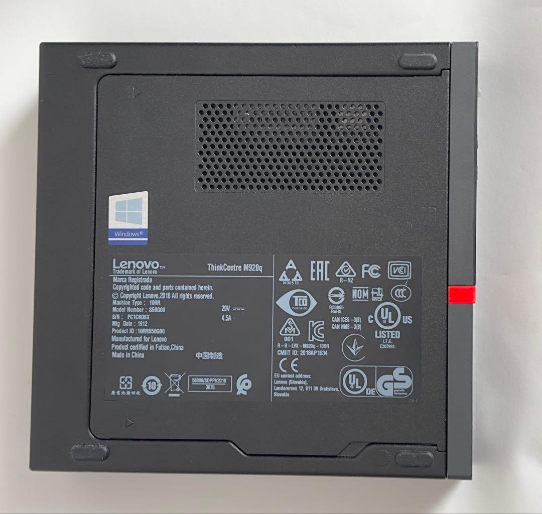 ThinkCentre M920q ミニPC Intel i7-8700T