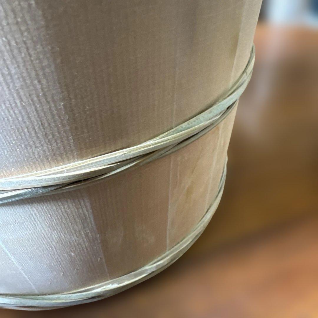 茶道具水張桶　竹手付　通桶　 水屋道具　露地道具　手桶　木製水指　割蓋