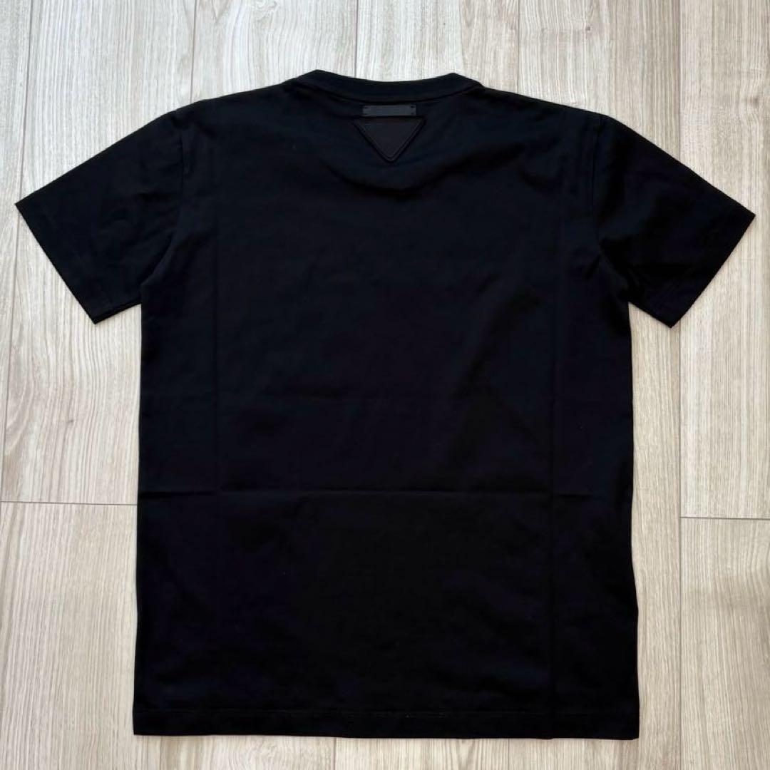 【未使用】PRADA Tシャツ 三角ロゴ M ブラック 黒 プラダ 綿100%