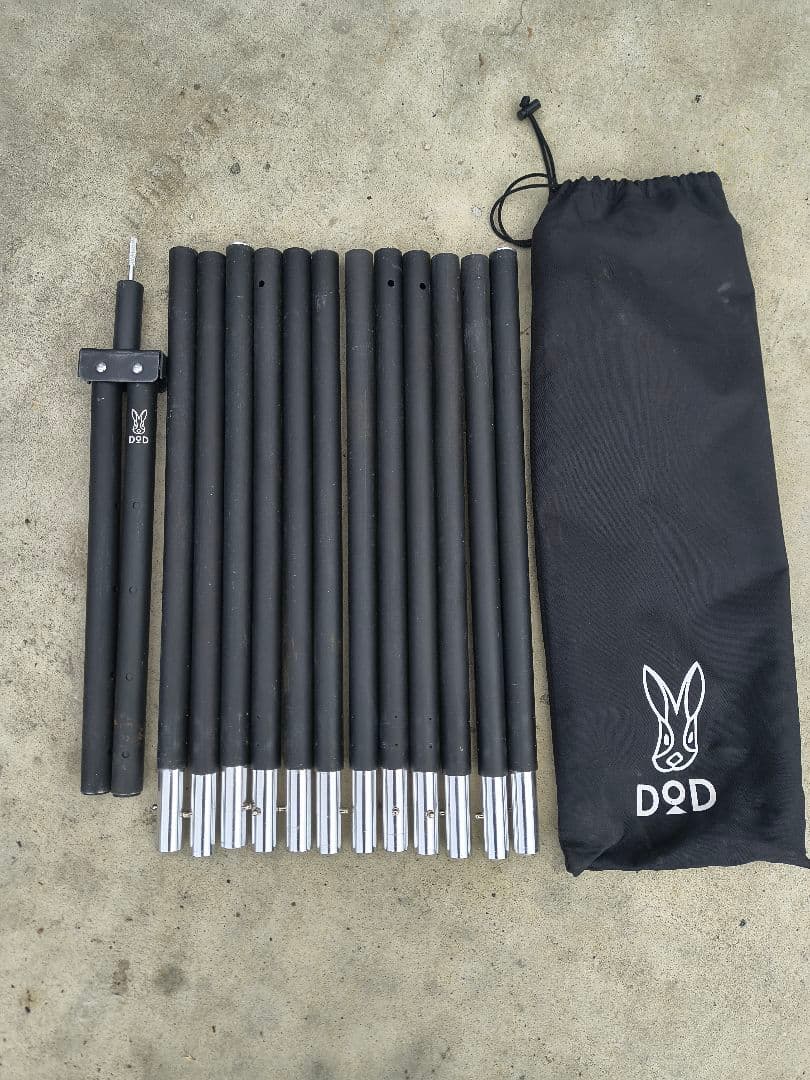 DODワンポールテントSブラック＋グランドシート ＋フタマタノキワミ＋収納BOX