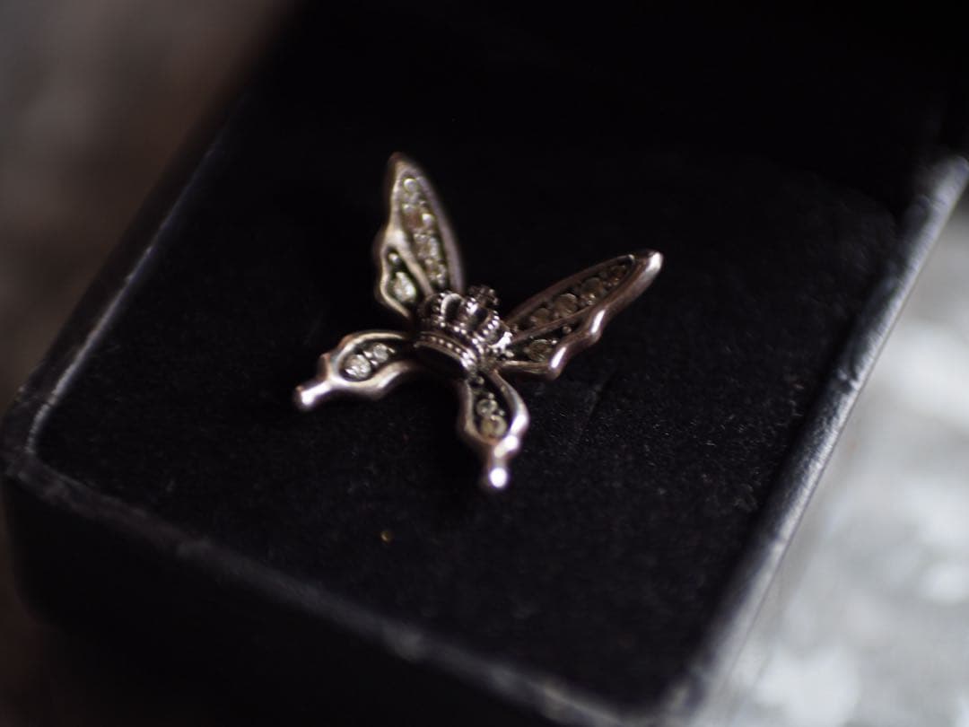 廃盤品JUSTINDAVIS CROWN BUTTERFLYピアス 蝶　ピアス