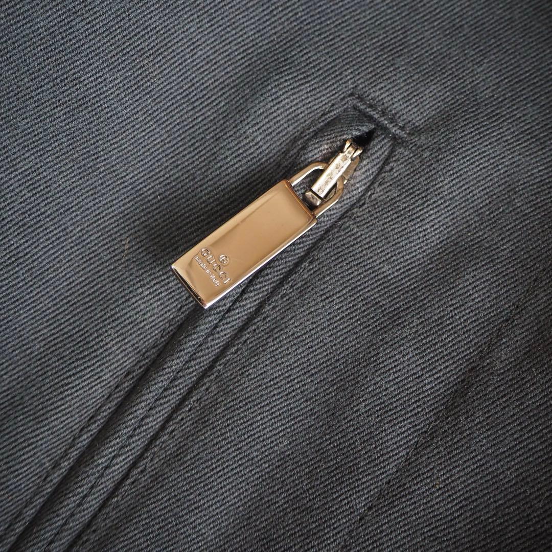 GUCCI グッチ テーラードジャケット ロゴボタン リネン 深緑 38