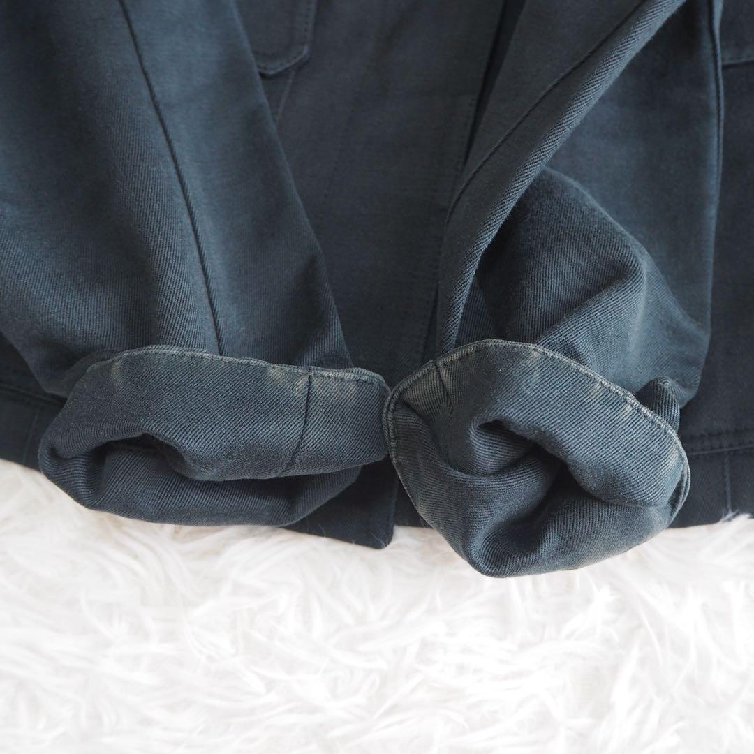 GUCCI グッチ テーラードジャケット ロゴボタン リネン 深緑 38