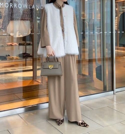 トゥモローランド　フェザーヤーン ペプラムベスト