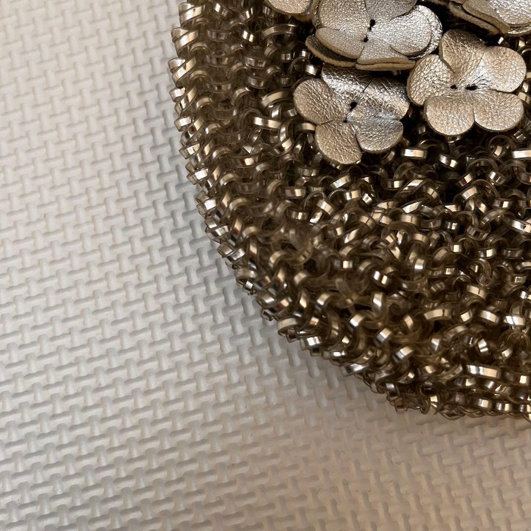 ANTEPRIMA アンテプリマ　袋付き　シルバー　ワイヤーバッグ　お花モチーフ