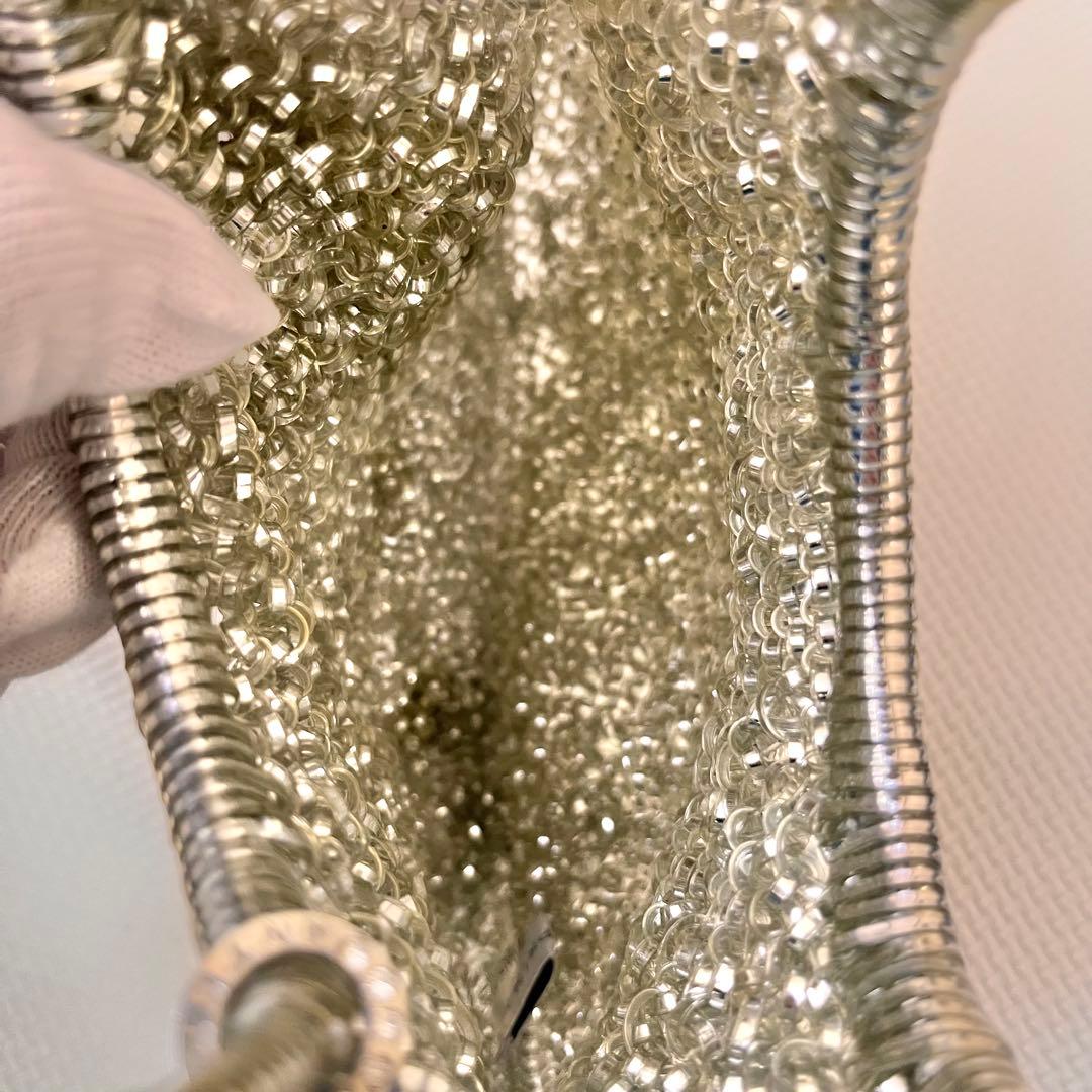 ANTEPRIMA アンテプリマ　袋付き　シルバー　ワイヤーバッグ　お花モチーフ