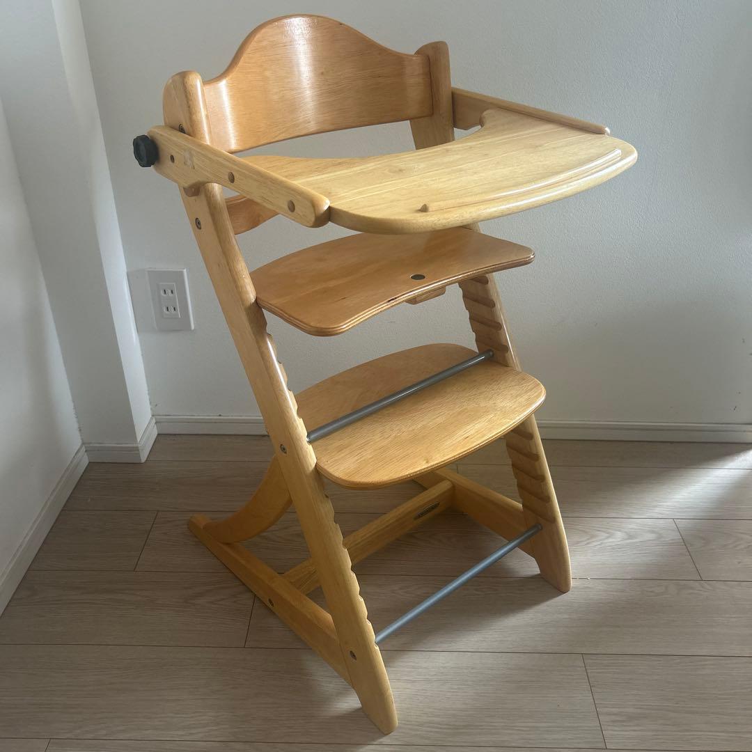 送料込！大和屋すくすくチェア　ハイチェア　消毒済