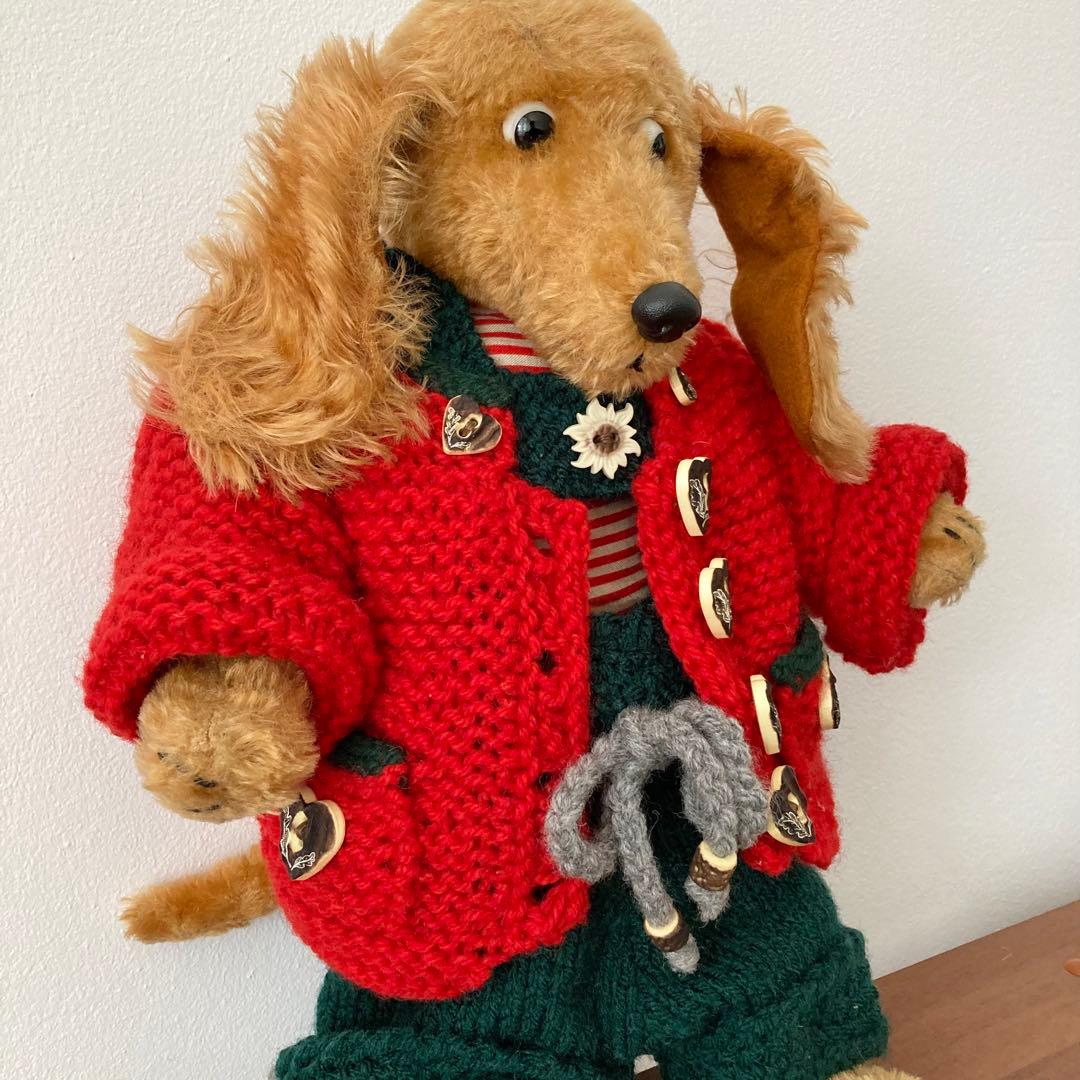 ダックスフント　犬　ぬいぐるみ　ダックス　南ドイツ　シュコー　ヴィンテージ