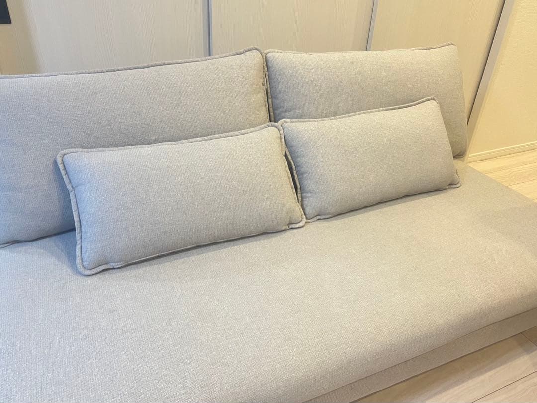 ニトリ　傷・汚れに強いファブリック 布張りソファ(MS01 NシールドAQ)